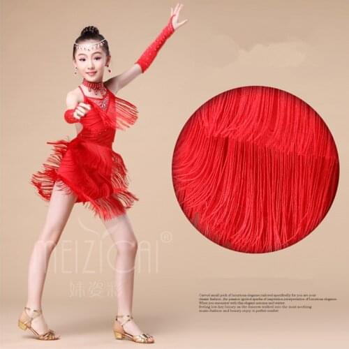 Newest fringe Latin Dance Dress For Girls New Sexy Children Latin Competition Dancing Costume High Quality Latin Fringe Dresses