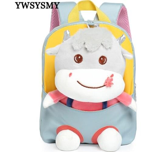 3D Cartoon Plush Backpacks Kindergarten Boys and Girls School Bags Cute Kids Backpack Toddler Small Bags Kawaii Backpacks Mini