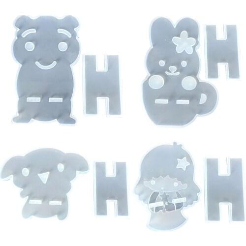 Phone Stand Silicone Resin Mold Phone Holder Craft Casting Mould Reusable Mold silicone soft and smooth Cute and Convenient