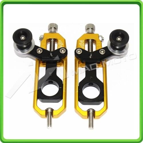 Motorcyclr Chain Tensioner Adjuster with spool fit for Honda CBR1000RR 2008 2009 2010 2011 2012 2013 2014 2015 2016 Gold&Black