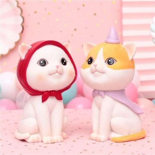 Luxury Cat Money Box Birthday Gift New Arrival Resin Kitten Piggy Bank Home Decoration Cats Figure Figurine Pencil Holder