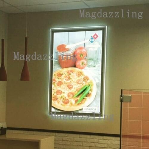 Slim LED Acrylic Frame Menu Boards 24"x36" Restaurant Wall Mounted LED Menu Advertising Light Box Signs for Shop,Cafe,Fast Food