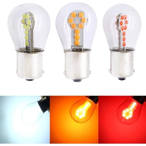 Universal 1156/1157 BA15S/BAY15D 18SMD 3030 Car LED Bulbs Indicator Fog Brake Light Bulb for Turn Signal Reversing Lights