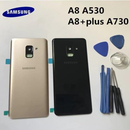 Replacement A8+ Original Rear Panel Battery Glass Back Door Cover For Samsung Galaxy A8+Plus A530 A530F A730 A730F+Tool