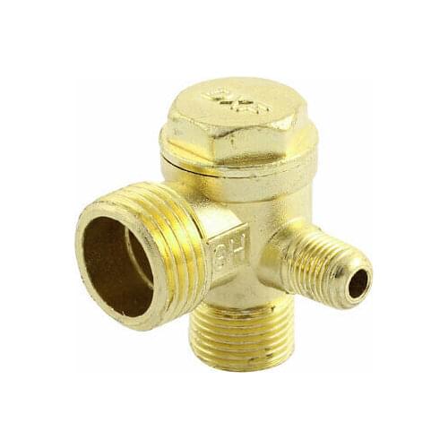 3-way Air Compressor Replacement Parts Male Threaded Check Valve