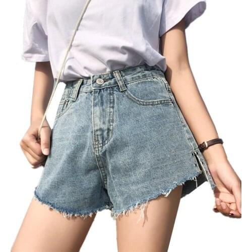 ZG1110 Summer 2020 plus-size womens new fashion baggy high-waisted wide-leg denim shorts cheap wholesale