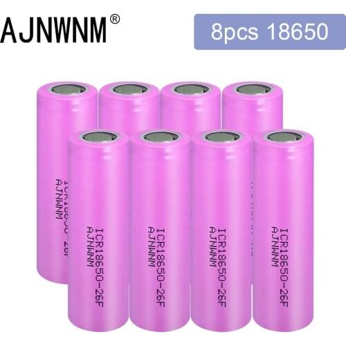100% New Original ICR18650 3.7v 2600mah 18650 Lithium Rechargeable Battery For Flashlight Batteries 18650