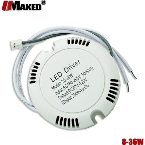 2pcs 230mA 22-40w 8-25W LED Driver ceiling Driver 220v Round box driver lighting transformer for LED Downlight Ceilinglight DIY