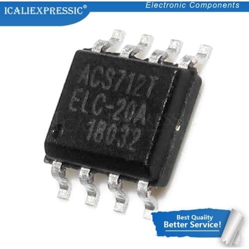 2PCS ACS712ELCTR-20A SOP-8 ACS712-20A ACS712T ACS712TELC-20A ACS712 SOP SENSOR CURRENT 20A 5V SOP8