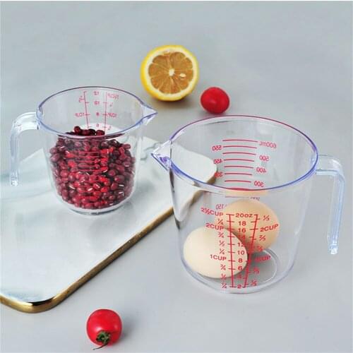 2pcs/set Unbreakable Plastic Measuring Cup for Liquid Measure Jug Cup Container Laboratory Kitchen tool Measuring Cup