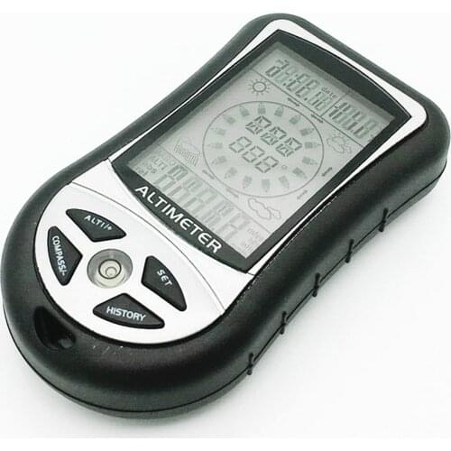 8 In 1 Hand-held Electronic Altimeter Compass Altitude Gauge Thermometer Outdoor Fishing Barometer Without Batteries