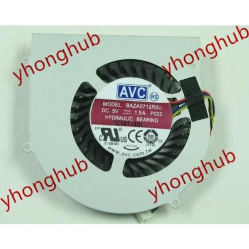 AVC BAZA0712R5U P002 DC 5V 1.5A 4-wire Server Laptop Cooling Fan