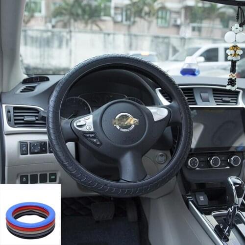 Car silicone steering wheel cover is non-slip, suitable for Audi, Nissan, Peugeot, Honda, Kia, Hyundai, BMW, Lada, etc