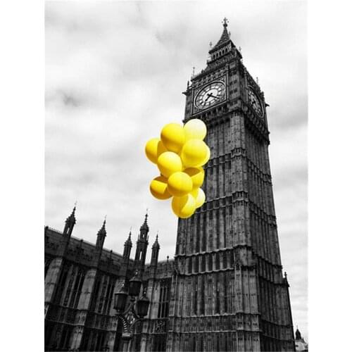 Black And White Landscape Printed 11CT Cross-Stitch Embroidery Patterns DMC Threads Handicraft Sewing Handmade Adults