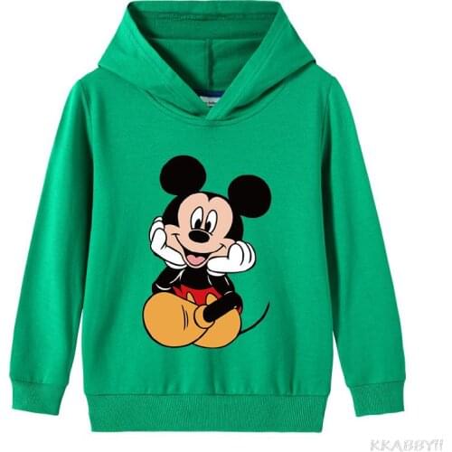 Disney Mickey Kids Boy Clothes Cartoon Hoodies Girls Tops Children Long Sleeve Coat Baby Boy Sweatershirt Outwear Clothing