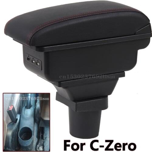 For C-Zero Armrest box Car Central Armrest Storage Box Interior modification accessories USB interface