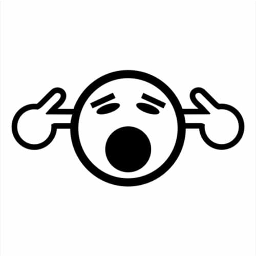 Loud Sound Cartoon Decal Vinyl Car Stickers Accessories Black Silver CL532