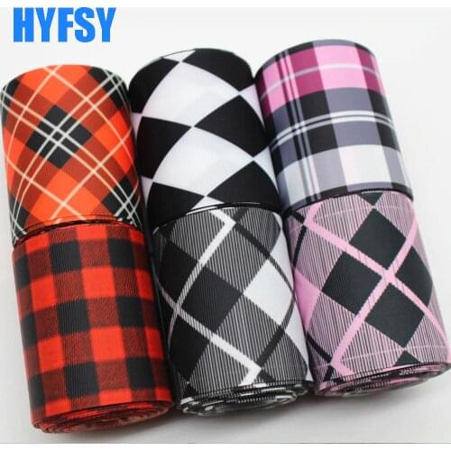 Hyfsy 10084 75mm Lattice ribbon 10 yards DIY handmade materials garment accessories hair bow Grosgrain ribbons