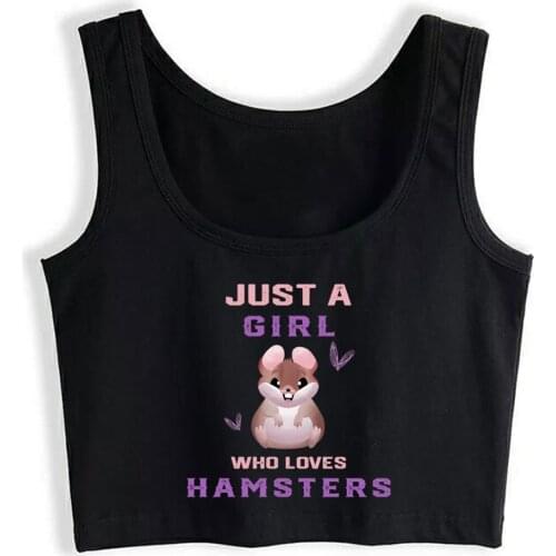 Crop Top Women Cute Hamster Lover Girl Cartoon Graphic Funny Nove Harajuku Tank Top Women Custom Women Clothes