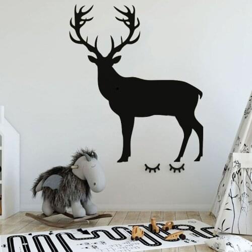 Rentier Wand Aufkleber Deer Vinyl Abnehmbare Aufkleber Home Decor Wohnzimmer Kinder schlafzimmer kindergarten Tier Jagd Zimmer