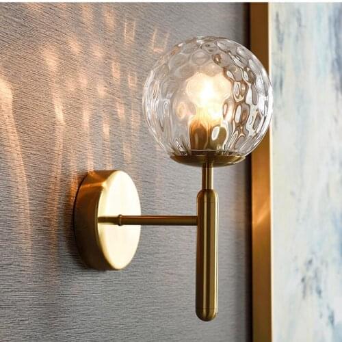 Loft aplique luz pared crystal corridor bedside aisle wall lights for home bedroom lamp