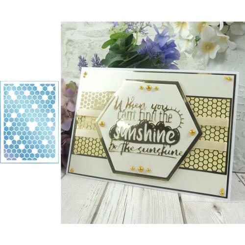 Honeycomb Background Metal Cutting Dies for Scrapbooking and Card Making Paper Craft 2019 New die cuts