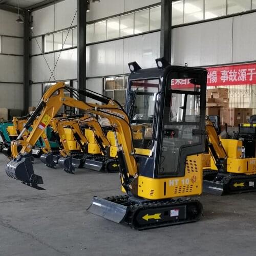 Closed cabin 1000kg mini excavator 1ton micro pelle bagger excavadora for Farm Garden