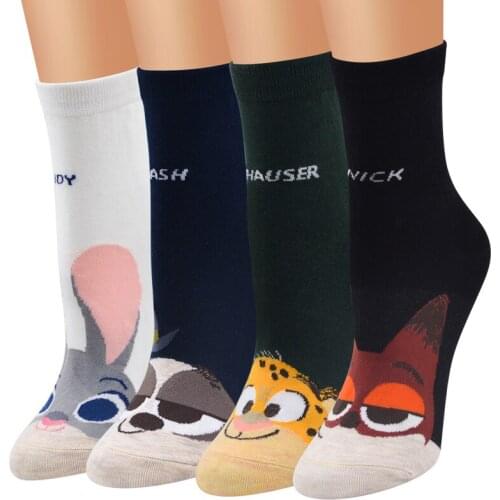2018 Fashion Womens Socks Fun Casual Animals Cartoon Cotton Socks High Quality Harajuku Novelties Couple Happy Funny Cute Socks