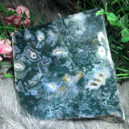 Moss agate slice1924