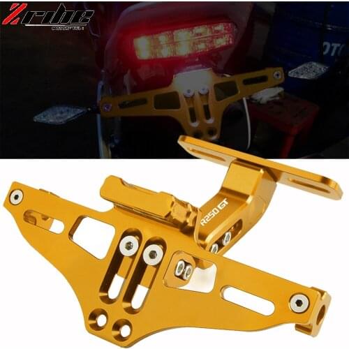 CNC Alumium Motorcycle License Number Plate Frame Holder Bracket With LED For Hyosung GT250R GT 250R 2006 2007 2008 2009 2010