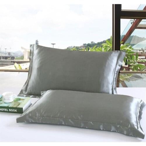 Imitation Mulberry Silk Satin Pillow Case Bedding Pillowcase Soft Pillow Cover Pillowcase for Bed Throw Single Pillow Covers