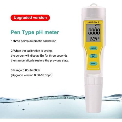 New Ph-03 Pen LCD Digital Water Quality Tester Range: 0.00~14.00 for Aquarium Safety Pool Water Wine Urine With Paper Box