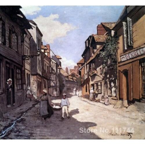Office art Street of the Bavolle Honfleur famous Claude Monet paintings Hand painted High quality