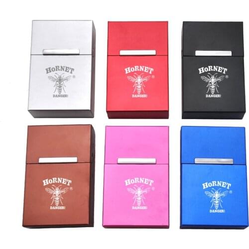 HORNET Portable Metal Tobacco Box High Quality Cigarette Case For Cigarettes Holder Men Cigar Organizer Case