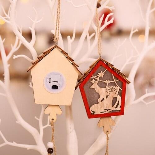 Adornos Navidad 2021 Natal Christmas Tree Decoration Wooden Christmas Drop Qrnament