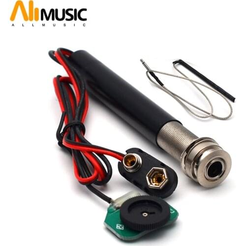 Pen Style Active Endpin Jack Preamp Guitar Pickup for Acoustic Guitar with Volume Control