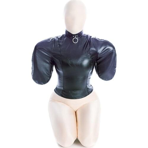 Adult Games Bdsm Restraint Bags For Female Roleplay Leather Double Arm Bondage Sexy Costume Sex Toys For Women Couple Sex Shop