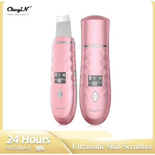 CkeyiN Ultrasonic Skin Scrubber Facial Ion Deep Pores Cleaning Acne Blackhead Wrinkle Removal Peeling Extractor Skin Whitening