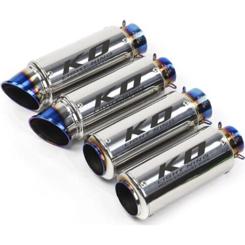 51/60mm Universal Motorcycle Exhaust Tail Pipe With Silencer 245/300mm Stainless Steel For Exhaust System ATV Street Bike