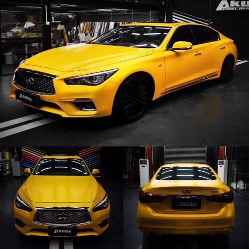 152CM*10M Yellow Vinyl Film DIY Car Stickers Decals Wrap Sheet Bubble Free Car Wrapping Film