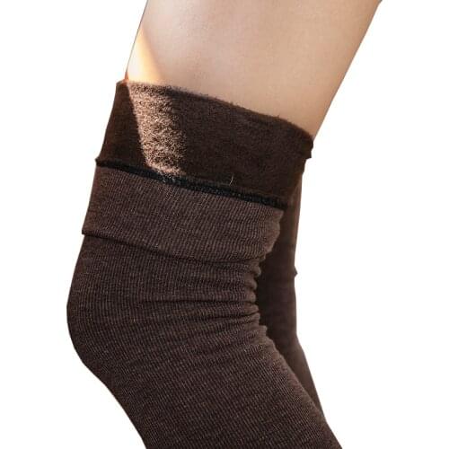 Winter Keep Warm Thigh Stockings Women Thermal Long Socks Lady Pilates Yoga Training Over Knee High Socks with Velvet