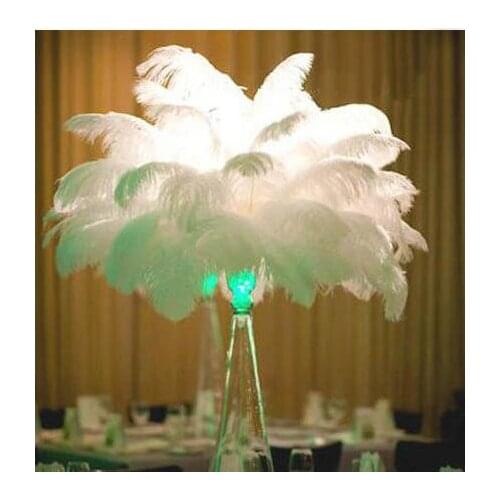 10-12 inch White Ostrich Feather Plume Craft Supplies Wedding Party Table Centerpieces Decoration Feather