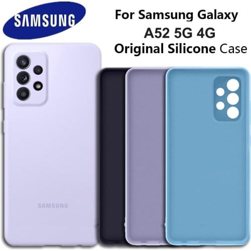 100% Original Samsung Galaxy A52 5G 4G Case High Quality Soft Silicone Cover A 52 4G 5G Tpu Silky Touch Camera Protective Shell