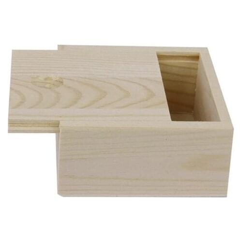 100pcs/lot Multifunctional Wooden Box 8.5x8.5x4cm Natural Wood Jewelry Boxes Soap Candy Packaging Storage Cases Wholesale
