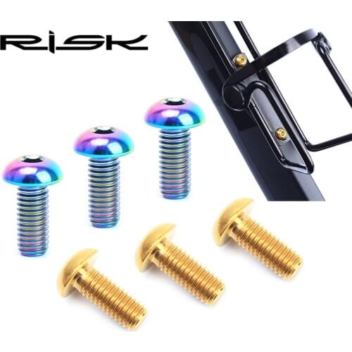 2pcs M5x12mm Titanium Bike Water Bottle cage bolts/bottle holder Ti bolts for bicycle water bottle rack Cycling Acceesoies Parts
