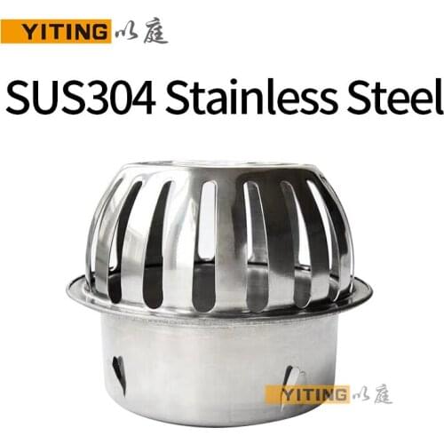 304 stainless steel plug-in floor drain roof garden outdoor sewer rainwater bucket PVC75/110/160 pipe cap