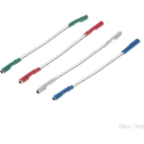4PCS Universal Silver Leads Wires Header Wire Cable 40mm for 1.2-1.3mm Pins Turntable Phono Headshell Tonearm M27 20 Dropship