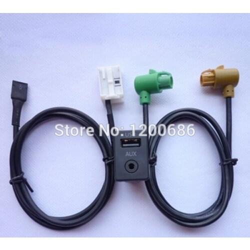 Car Aux USB Switch Button Cable For BMW 3 5 series X5 6 E87 E90 E91