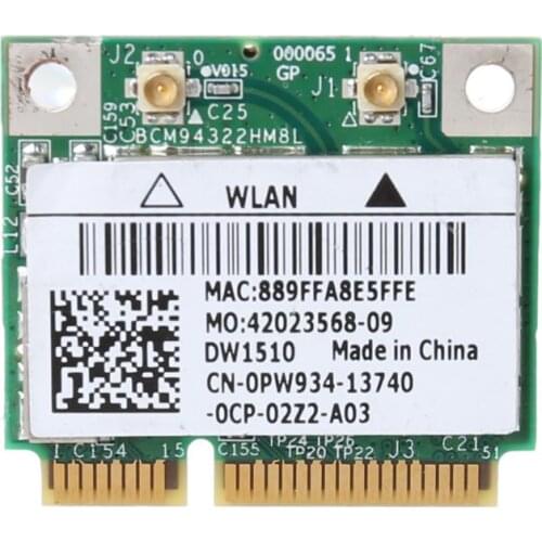 BCM94322HM8L BCM94322 Dual Band 802.11a/b/g/n DW1510 Mini PCIE WiFi Card Adapter