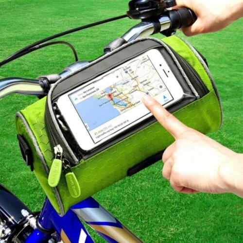 Large capacity Bicycle Bags Handlebar Bag Waterproof Mountain Road Bike Front Tube Phone Bag Touch Screen Pack